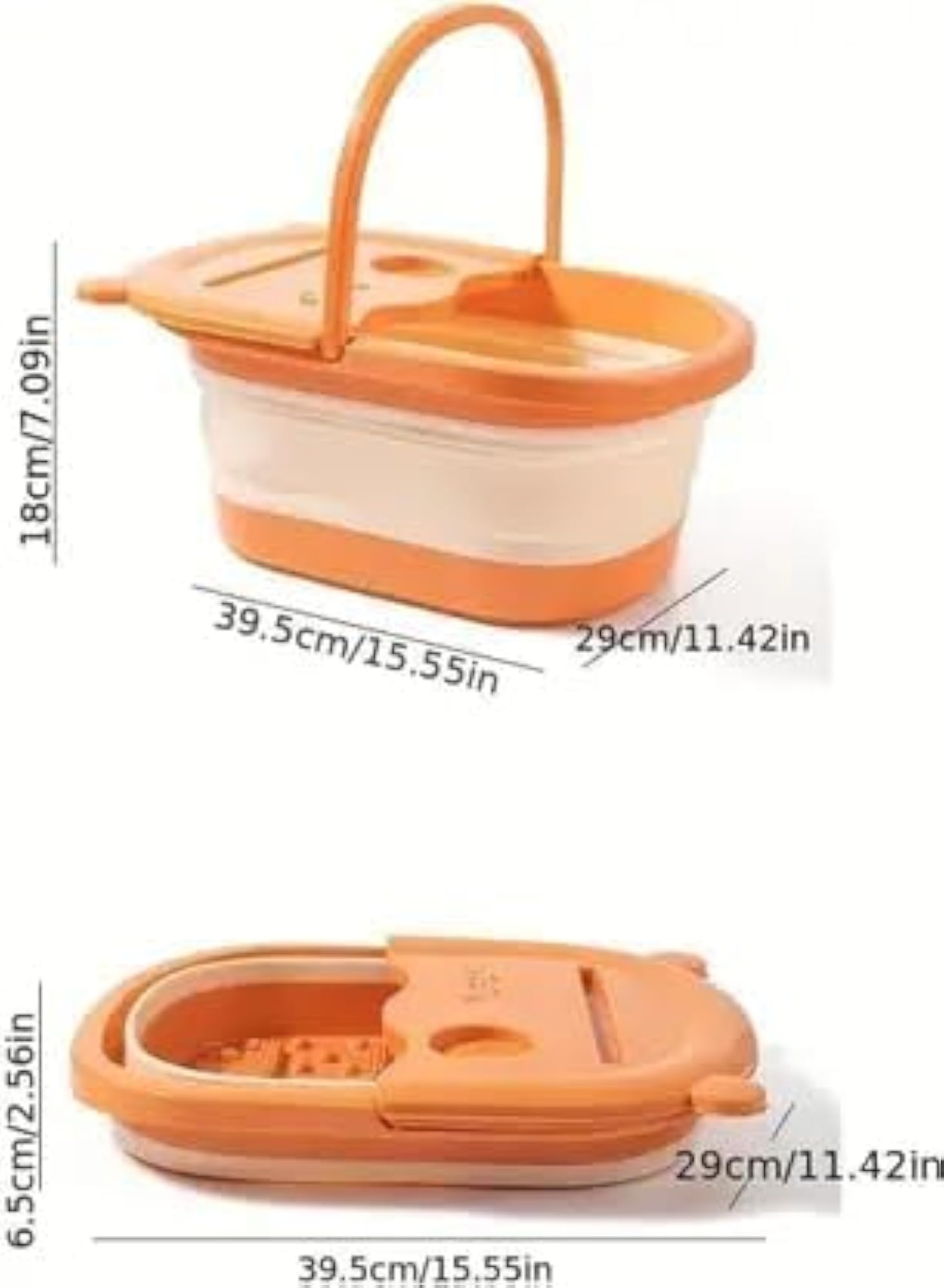 Collapsible Foot Bath Basin with Massage Acupoint